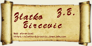 Zlatko Birčević vizit kartica